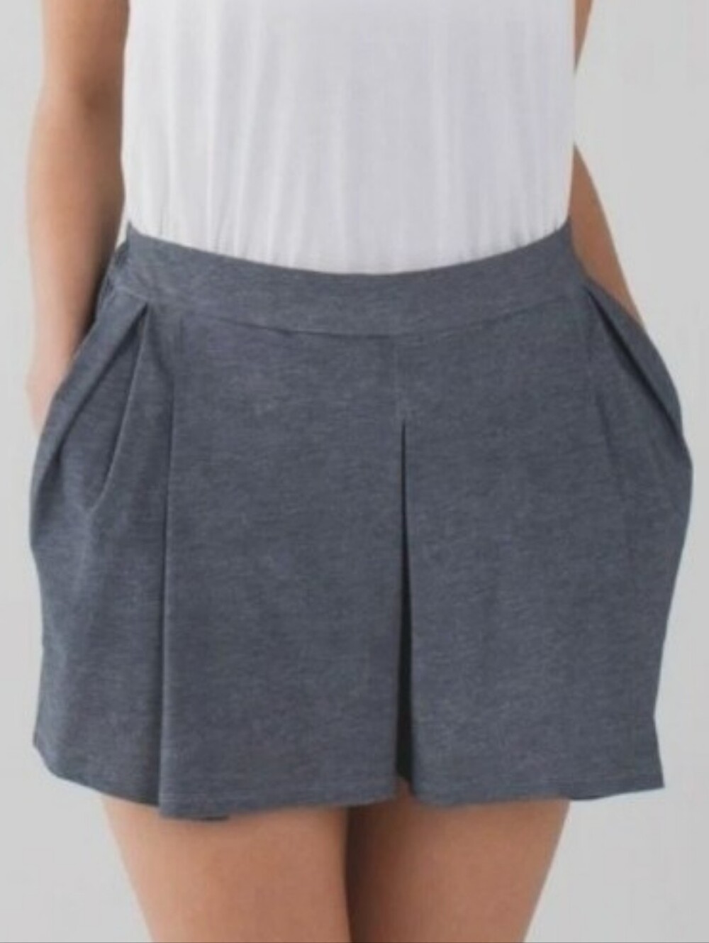Lululemon City SkortHeathered Texture Printed Greyt Deep Coal